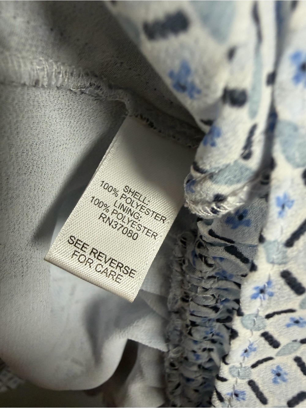Cato Off-Shoulder Navy and White Floral Blouse - Picture 5 of 9